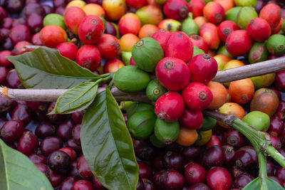 Full frame shot of strawberries
