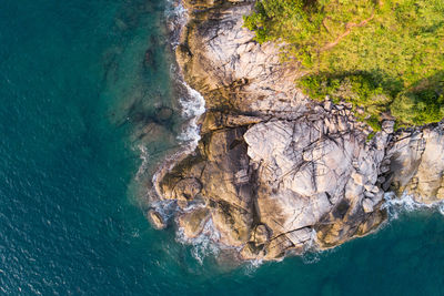 Rock formations in sea