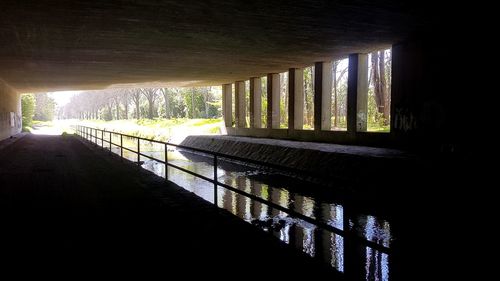 View of empty tunnel