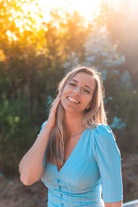 Portrait of smiling young woman