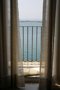 View of sea from balcony
