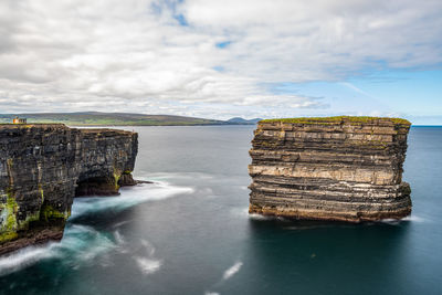 Scenic view of downpatrick head, co. mayo, ireland