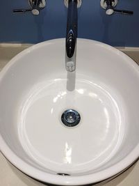 Close-up view of faucet