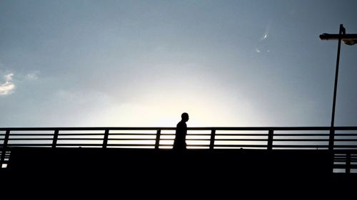 Low angle view of bridge against sky