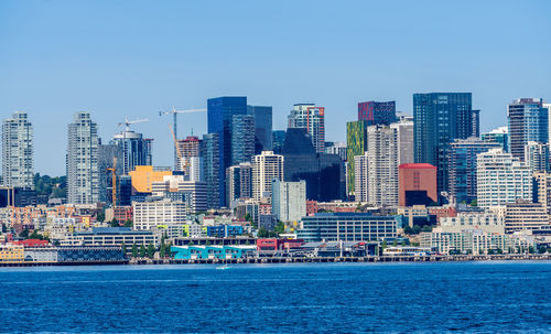 A view of the seattle skyline in washington state.