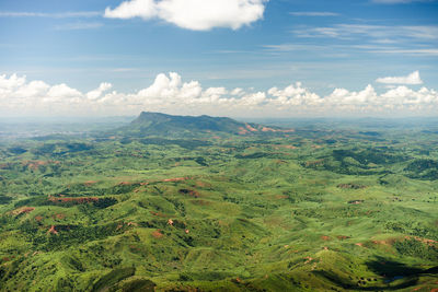 High angle view of landscape against sky