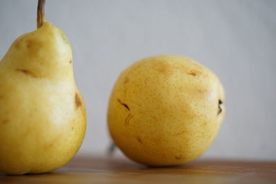 Close-up of apple on table
