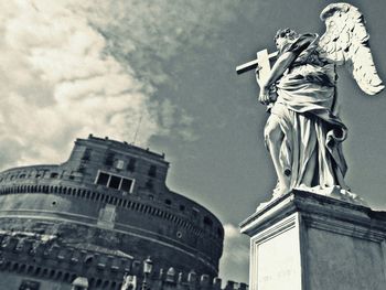 Low angle view of eiffel tower