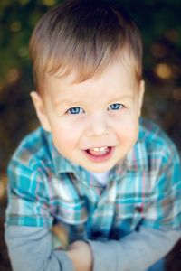 Portrait of cute boy smiling