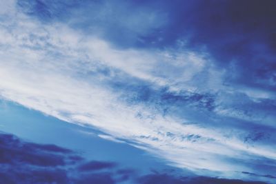 Low angle view of clouds in sky