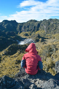 Sumbing mountain peak, central java 