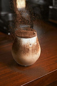 Close-up of drink on table