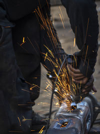 Close-up of man working