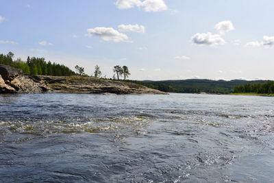Scenic view of river against sky