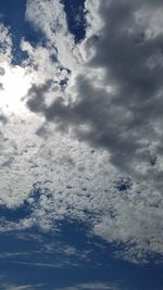 Low angle view of cloudy sky