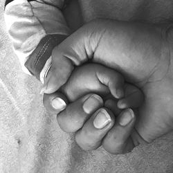 Close-up of baby hand