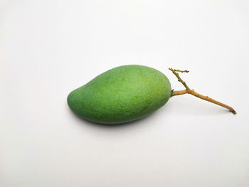 Close-up of fruit against white background