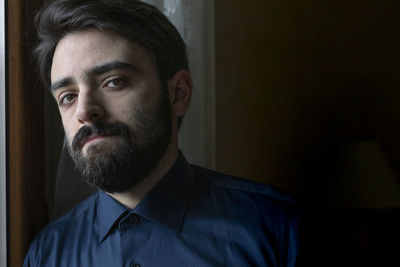 Close-up portrait of young man