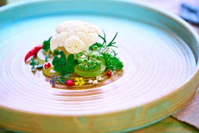 Close-up of ice cream in plate