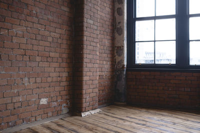 View of wooden wall of building