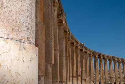 View of old building against clear sky