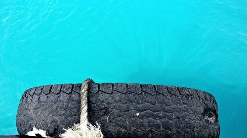 Close-up of swimming pool against blue sky