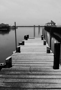 Wooden jetty on pier