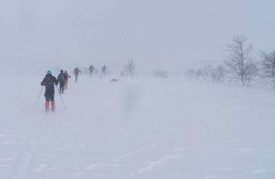 Scenic view of snow covered landscape