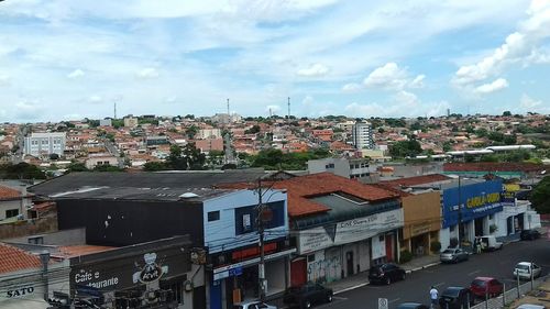 View of town against sky