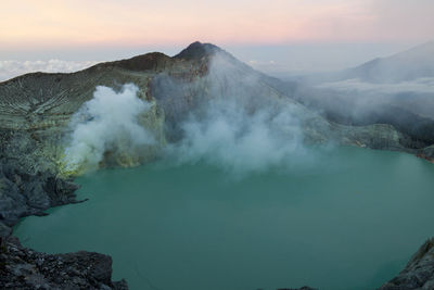 Ijen crater lake