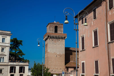 The famous borgia tower against a beautiful blue sky in rome