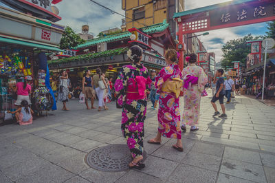 People walking on street