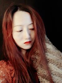 Close-up portrait of young woman