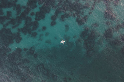 High angle view of sea