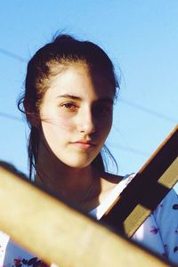 Portrait of serious young man