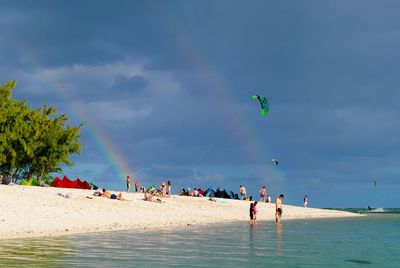 Tourists at beach