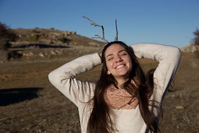 Portrait of a smiling young woman