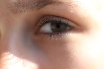 Cropped eye of woman