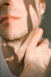Close-up portrait of young man