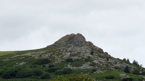 Low angle view of mountain against sky