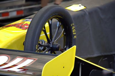 Close-up of yellow wheel