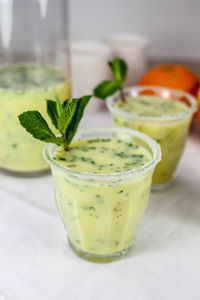 Close-up of drink on table