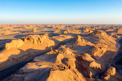 Scenic view of landscape against clear sky