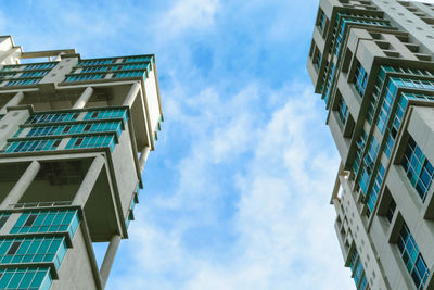 Low angle view of buildings against sky