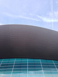 Low angle view of modern building against sky