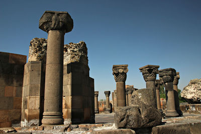 Old ruins against sky in armenia 