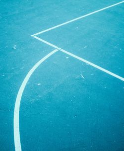 High angle view of tennis court