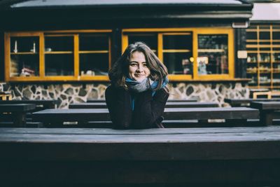 Portrait of smiling young woman