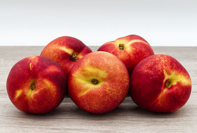 Close-up of apples against white background