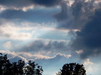 Low angle view of cloudy sky